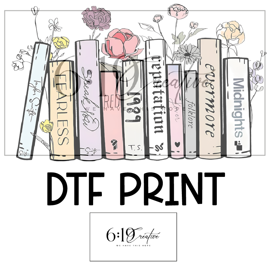 Taylor's Books Era Tour Edition DTF Print