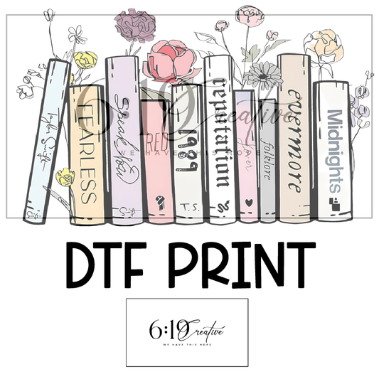 Taylor's Books Era Tour Edition DTF Print