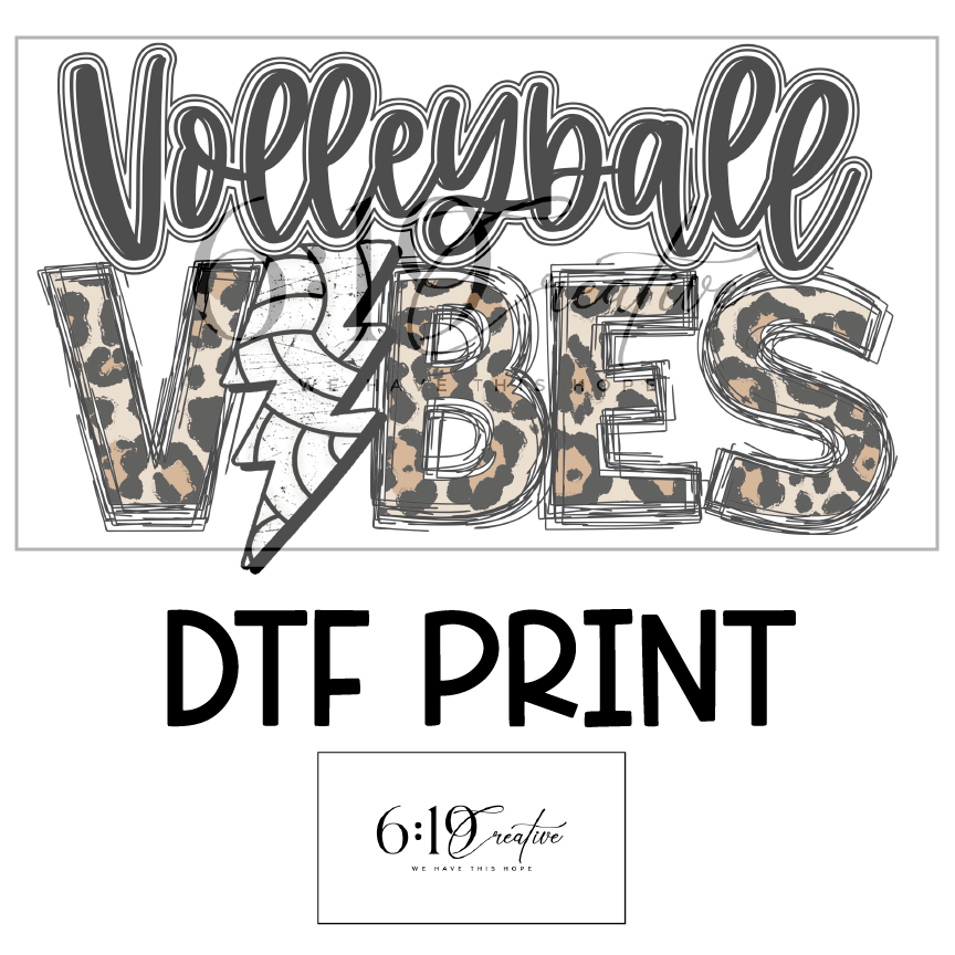 Volleyball Vibes DTF Print