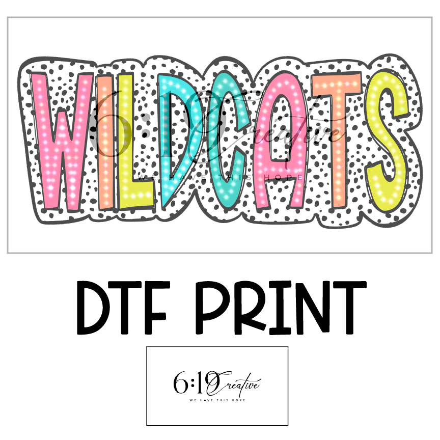 Wildcats Mascot DTF Print