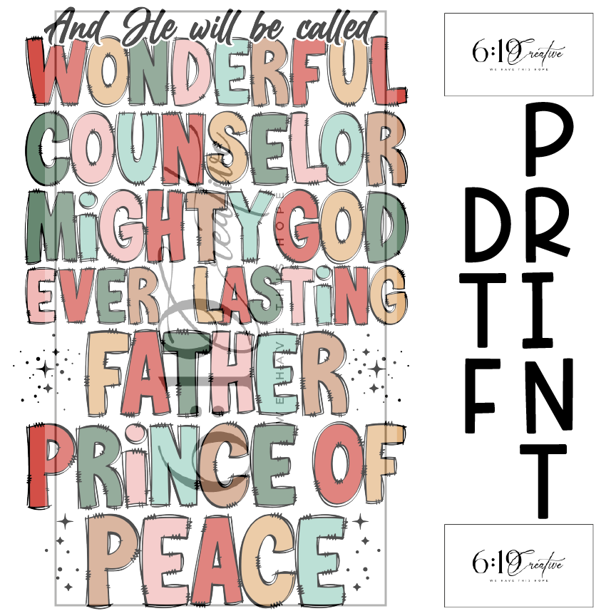 Wonderful Counselor DTF Print